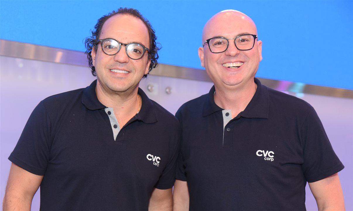 Mader com o CEO da CVC Corp, Fabio Godinho