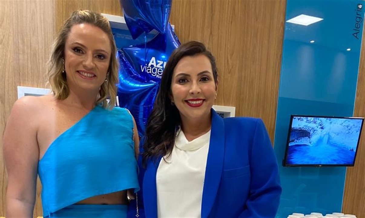 Jordana Gobo e Lilia Queiroz, donas da loja Azul Viagens de Rio Verde (GO)