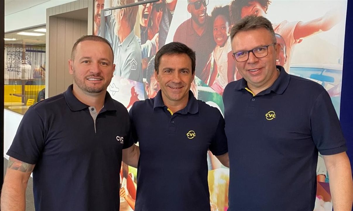 Equipe Canal Multimarcas CVC: Mateus Henrique Silva, Rogério Mendes e Douglas Silva