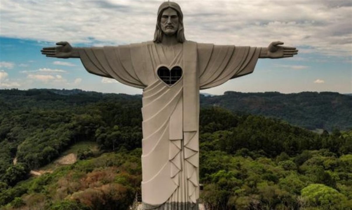 Cristo Protetor de Encantado receberá melhor estrutura em seu entorno, com investimentos de R$ 4,9 milhões do MTur