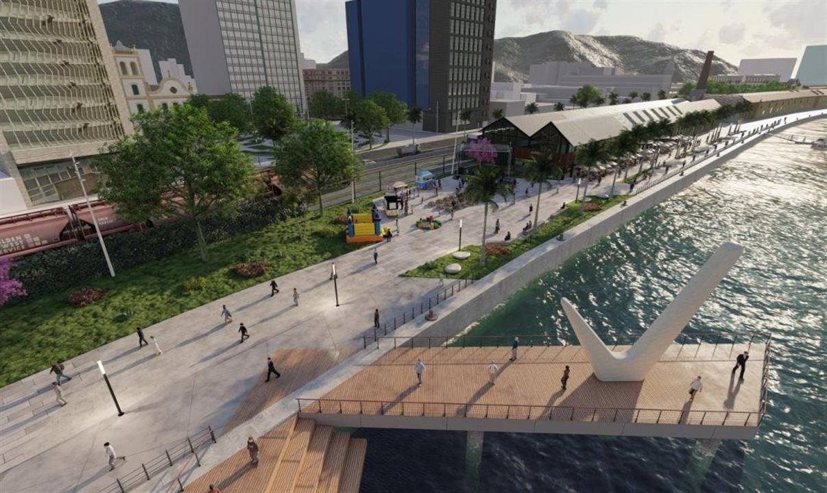 Futuro Parque do Valongo permitirá acesso direto ao canal do porto e oferece lazer e contemplação