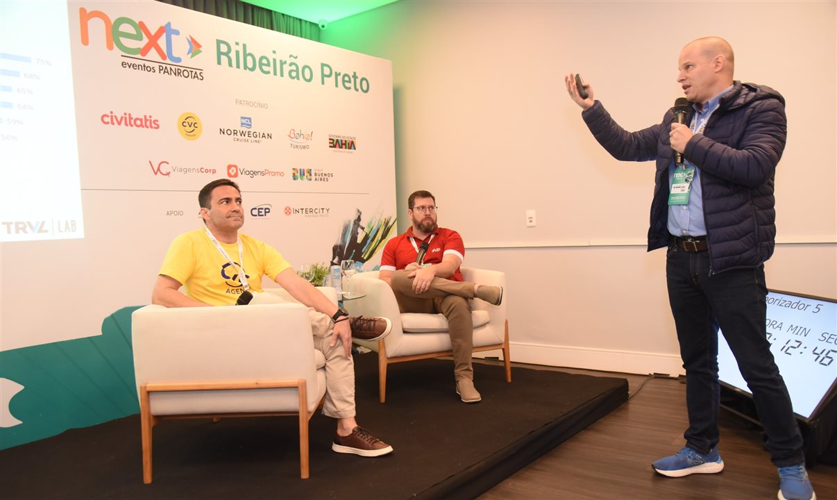 Dados da mais recente pesquisa TRVL Lab foram apresentados no PANROTAS Next Ribeirão Preto por José Guilherme Alcorta, CEO da PANROTAS