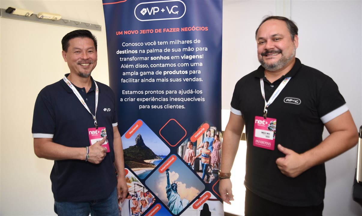 Valter Onishi e Vincent Pinto representaram a ViagensPromo no PANROTAS Next Porto Alegre