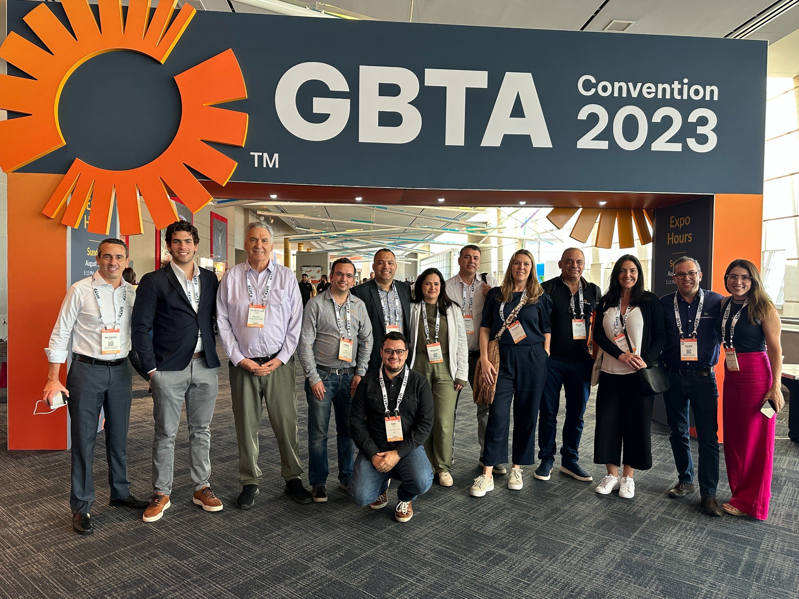 Grupo de TMCs presentes à GBTA 2023: Copastur, Avipam, Stabia, BeFly e Voll (na foto, faltam os representantes da Kontik e Costa Brava)