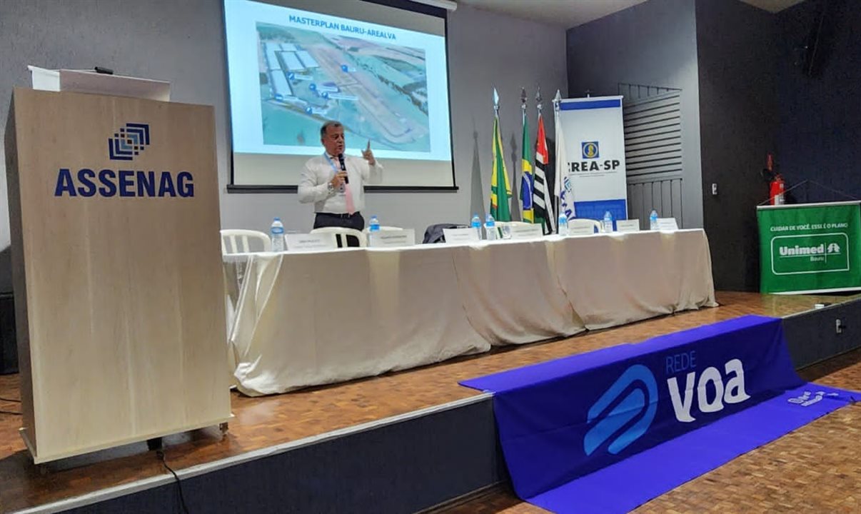 Marcel Moure, CEO da Rede VOA, apresentou detalhes sobre a operação da concessionária no Aeroporto de Bauru-Arealva