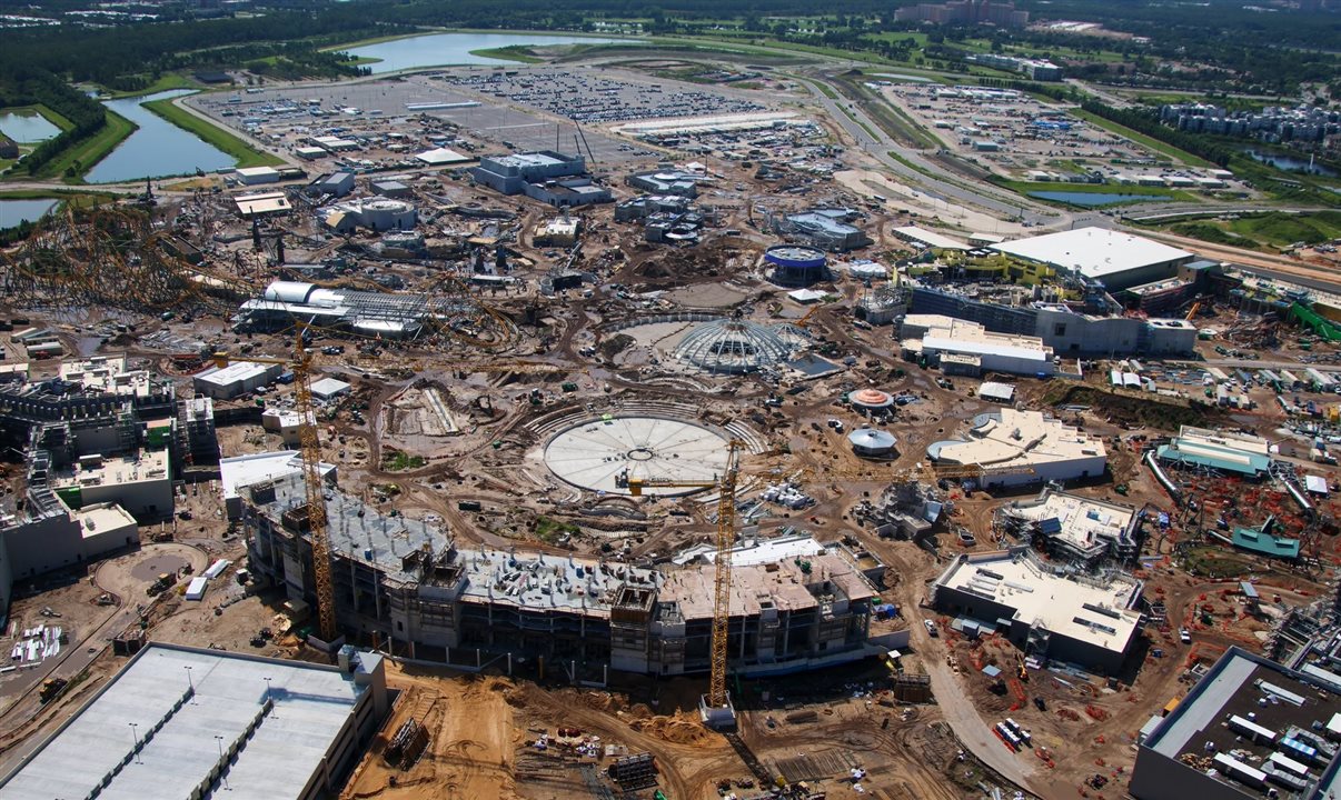 Foto aérea da construção do Epic