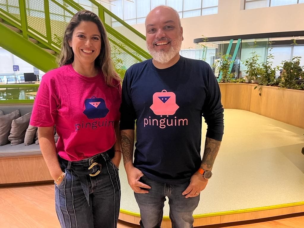 Renata Franco, CEO da Pinguim, com Luiz Café, novo CSO da empresa