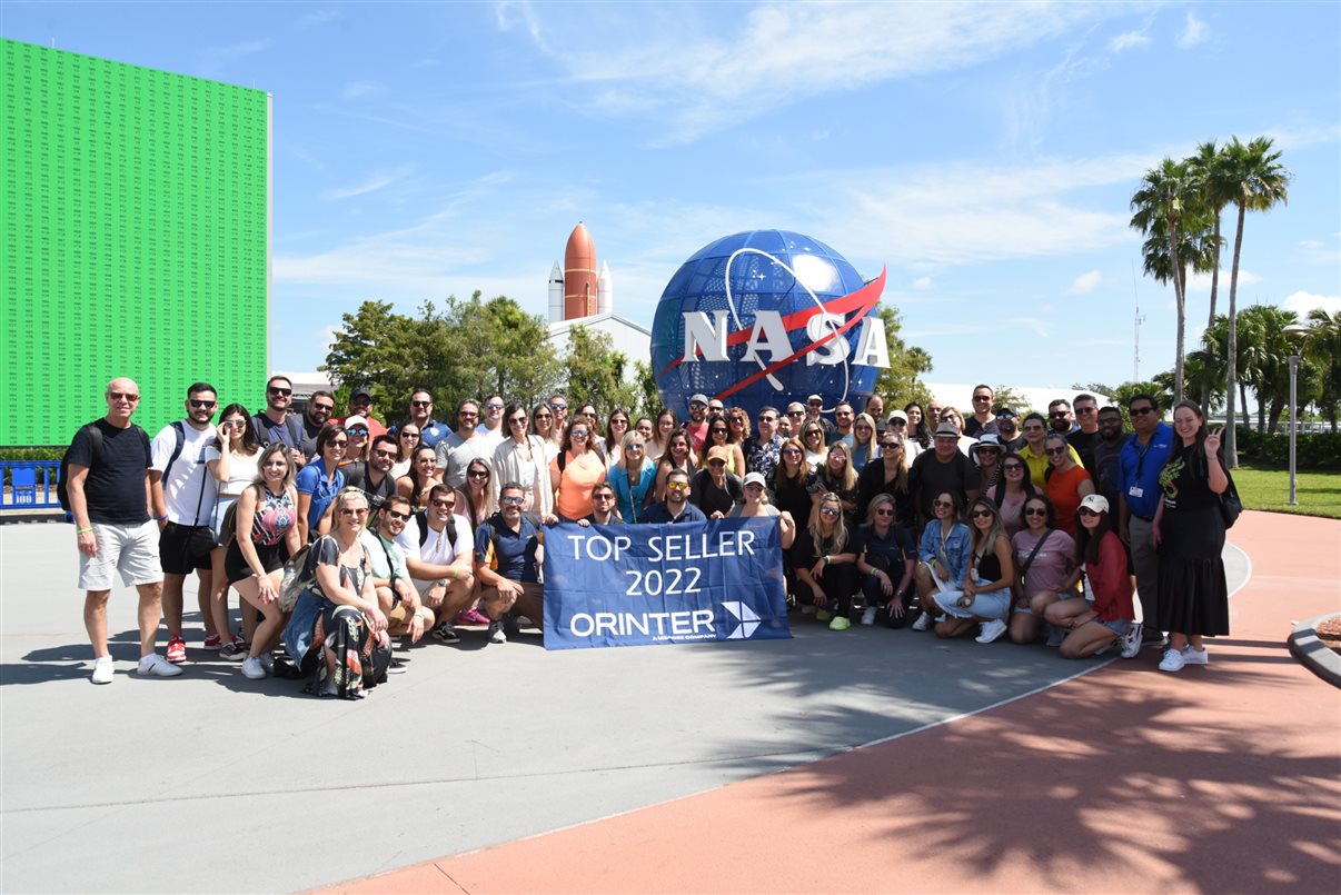 Viagem do Top Seller Orinter chegou hoje (6) a seu segundo dia e atração principal foi a visita ao Kennedy Space Center