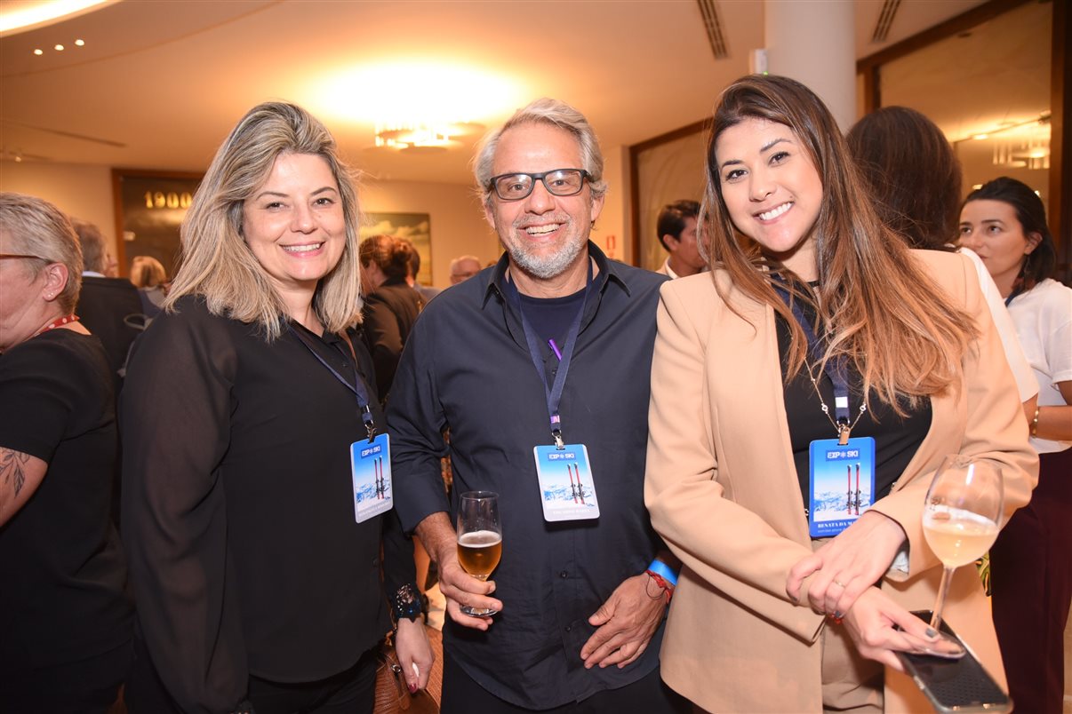 Eduardo Gaz de TTWGroup y Andrea Doria de SkiBrasil durante un taller