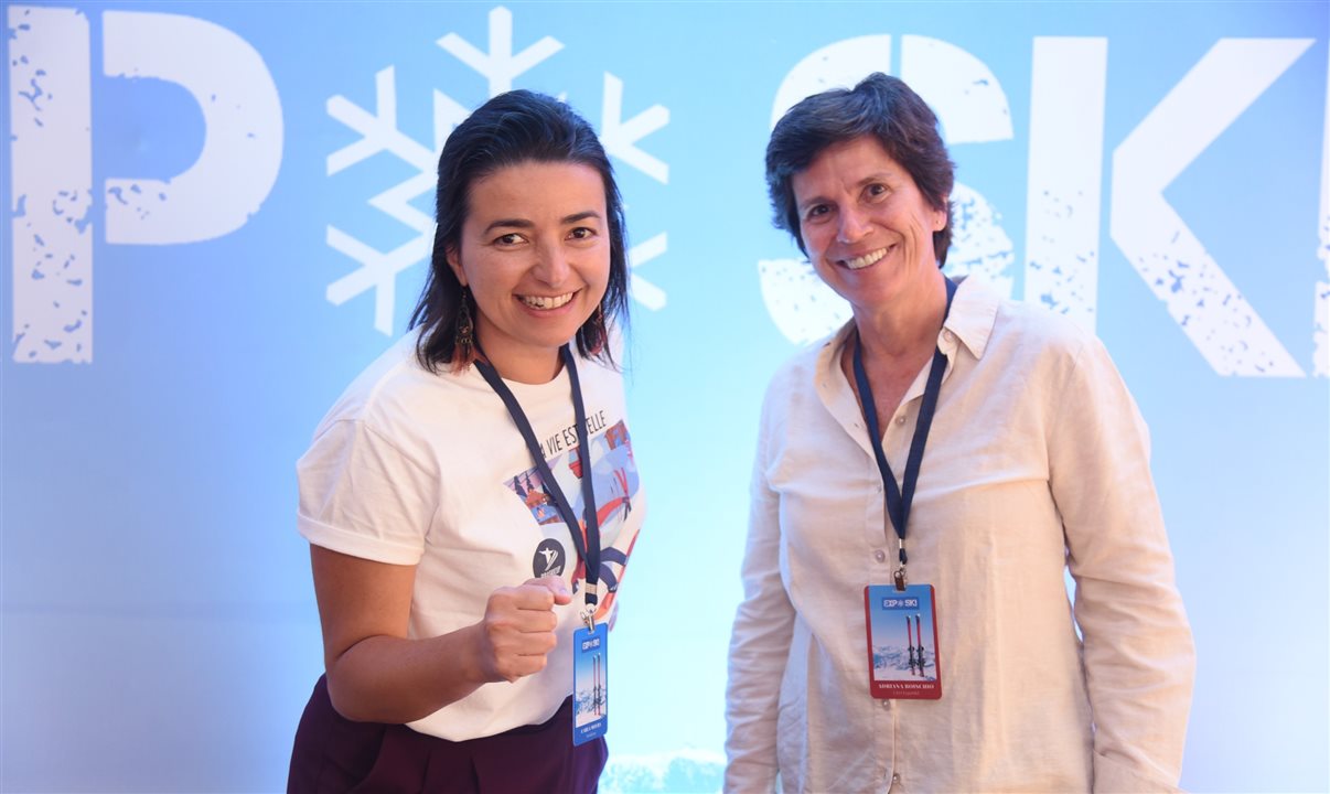 Carla Moura, da Braskicup, e Adriana Boischio, da Expo Ski