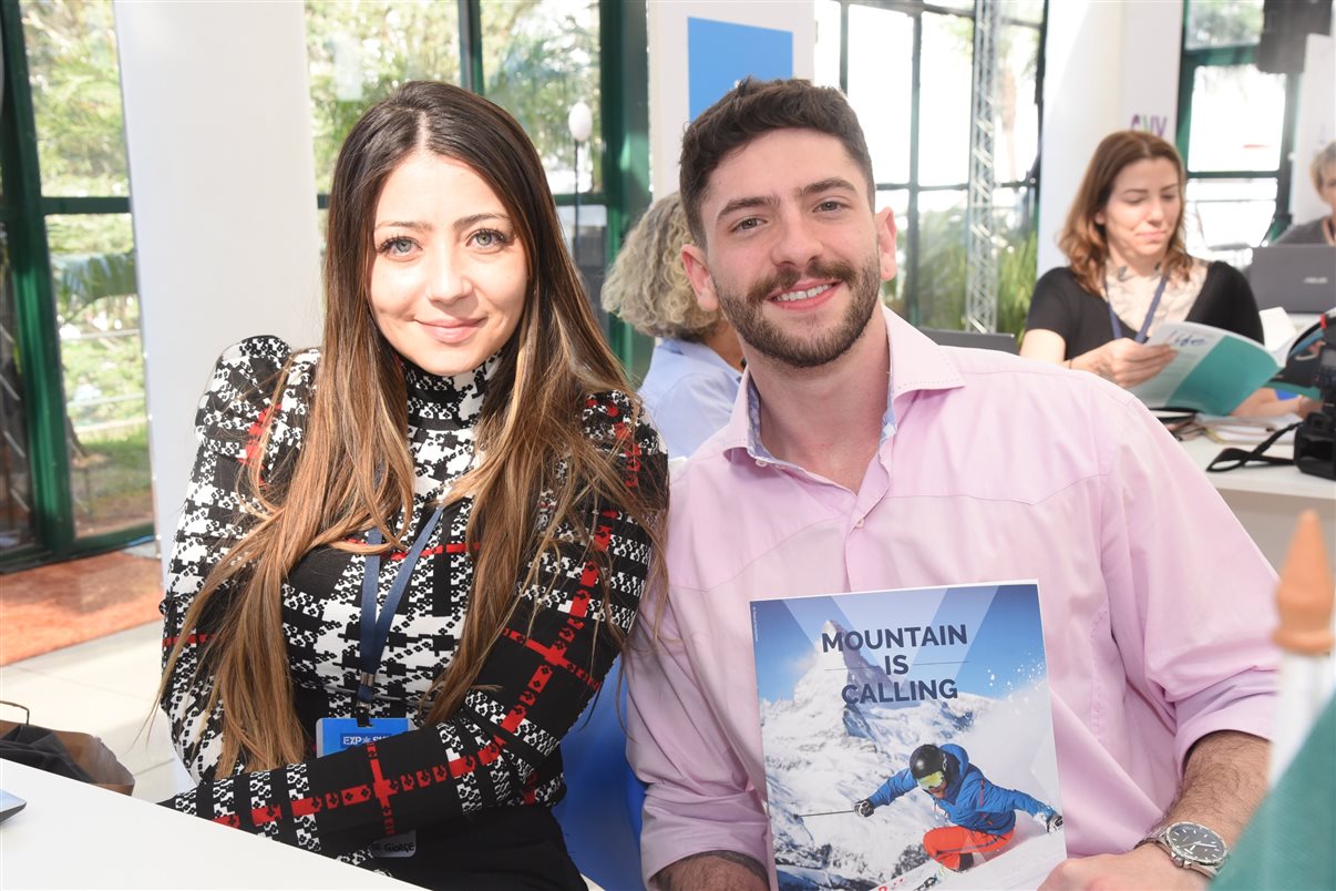 Renê Amorim de PANROTAS y Adriana Boischio de Expo Ski