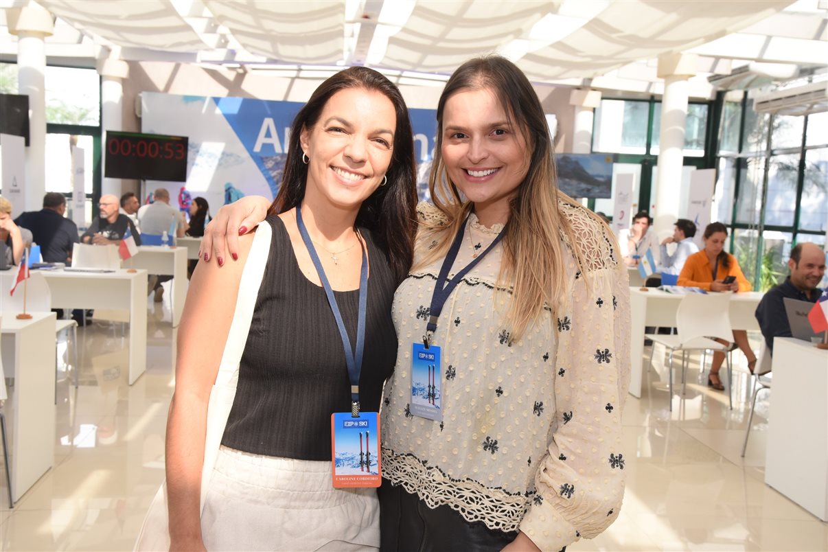 Renê Amorim de PANROTAS y Adriana Boischio de Expo Ski