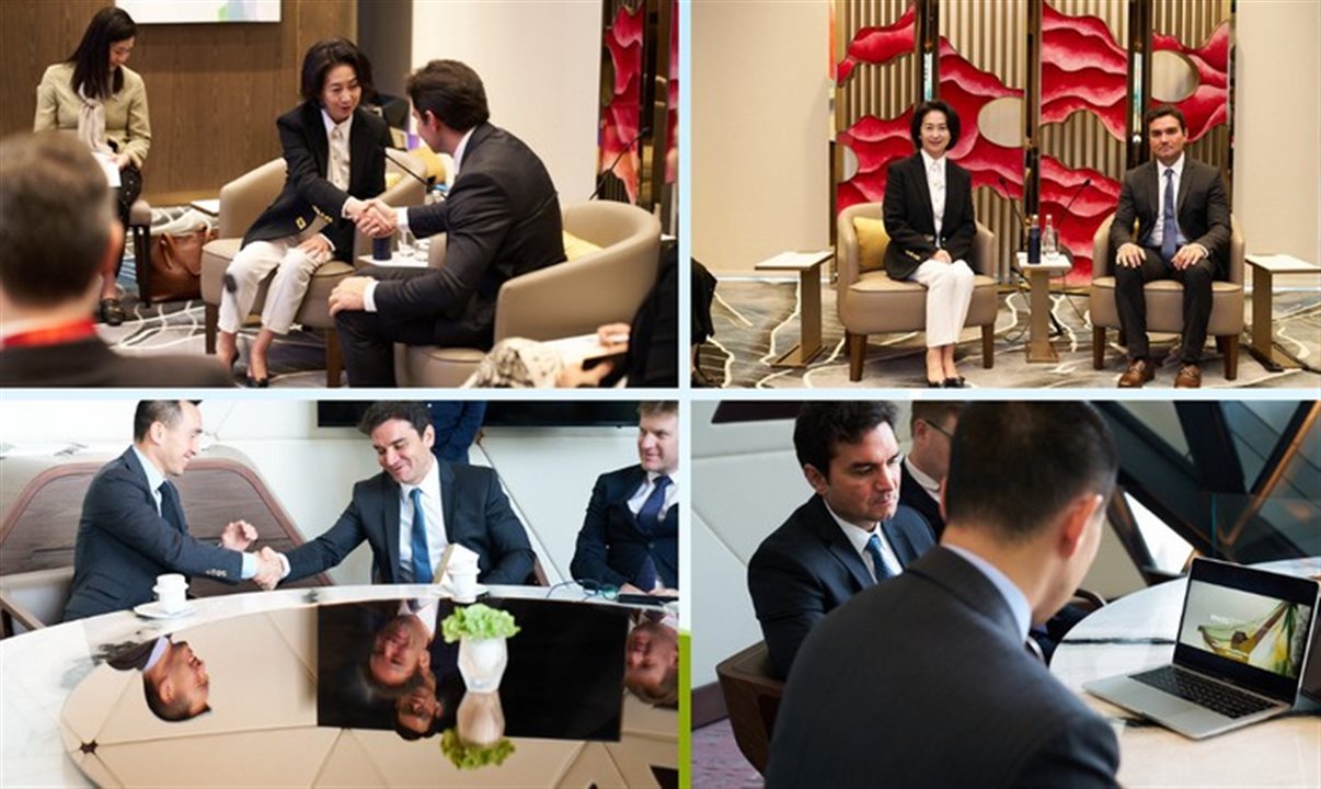 Celso Sabino esteve na China em reunião com Pansy Ho, presidente da Shun Tak Holdings Limited e Lawrence Ho, CEO do Grupo Melco