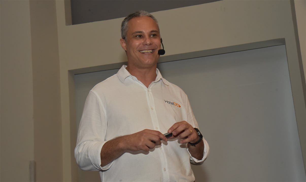 Marcio Nogueira, diretor comercial da HotelDO, durante o Campus HotelDO