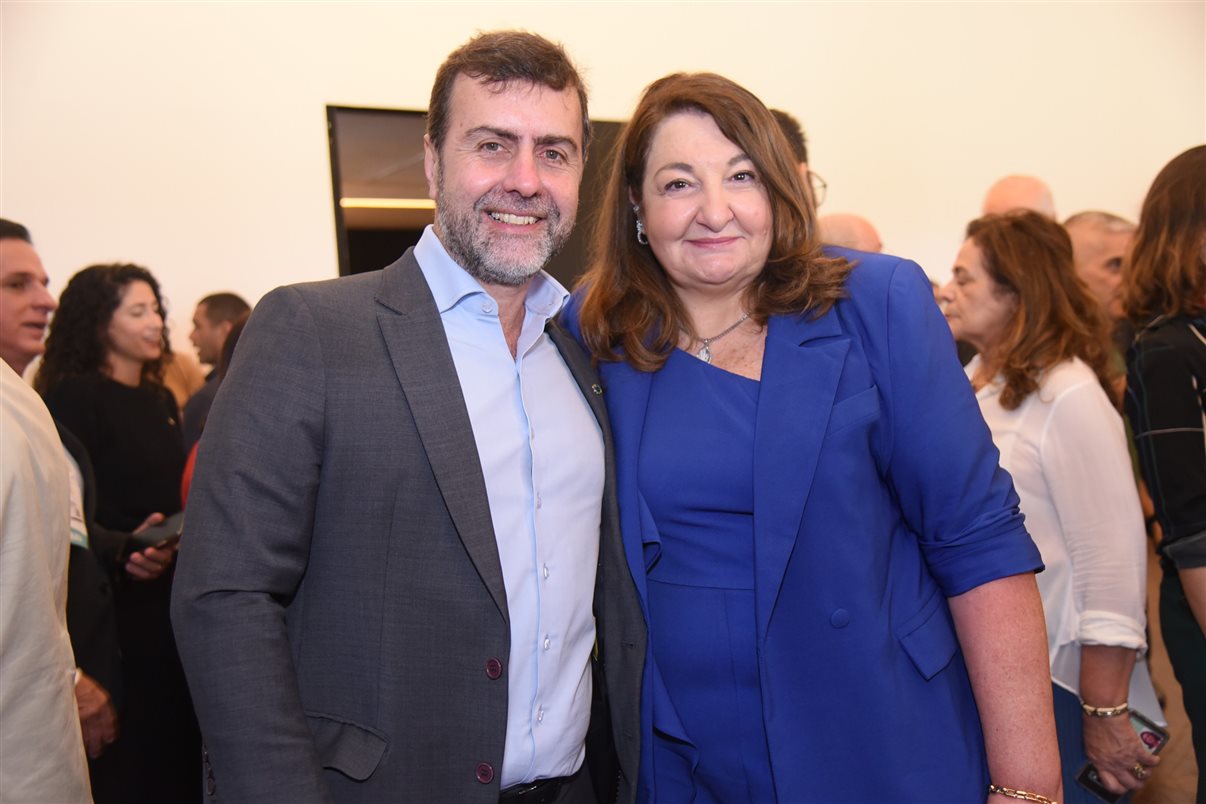 Marcelo Freixo, presidente da Embratur, e Magda Nassar, da Abav Nacional
