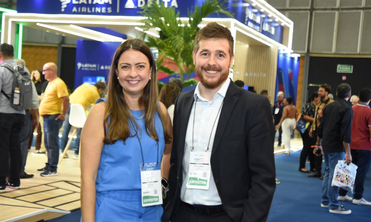 Aline Mafra, da Latam Brasil, e Danillo Barbizan, da Delta