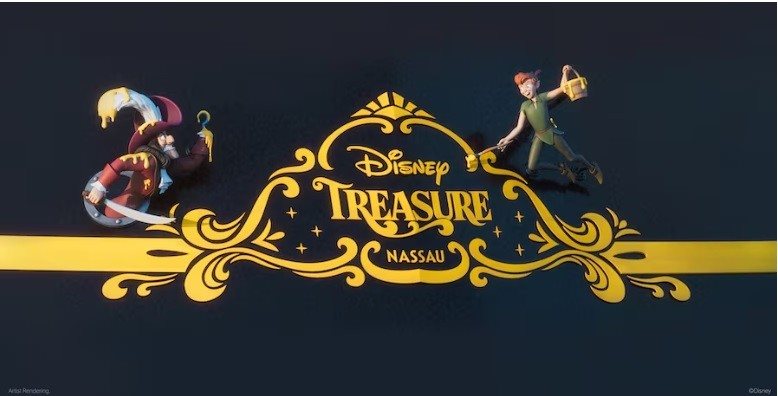 Peter Pan e Capitão Gancho são os personagens que adornam o Disney Treasure