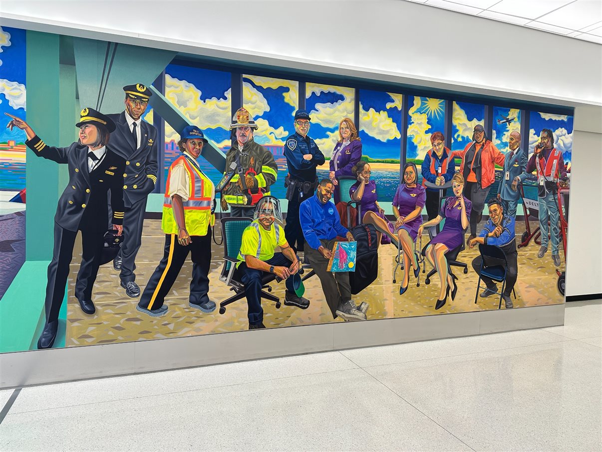 LaGuardia: homenagem aos funcionários da Delta e do aeroporto