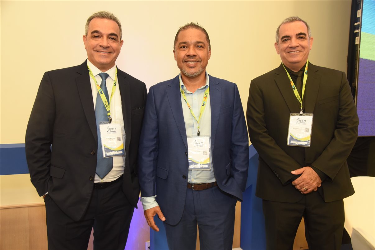 Breno Mesquita, Claudio Junior e Bruno Mesquita, da BBC Eventos. Os idealizadores da Brazil Travel Market