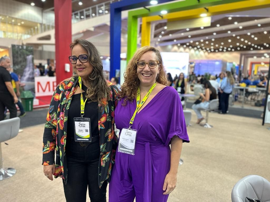 Vera Figureido, gerente comercial do Wee Receptivo, e Bárbara Rêdes, gestora de Marketing e Produtos do Grupo Wee Travel