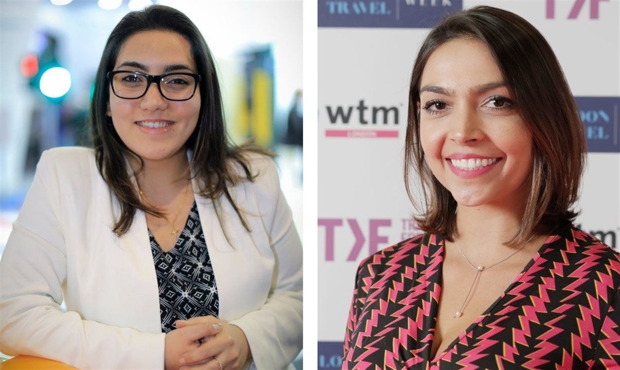 Virgínia Marques, gerente de Marketing e Comunicação da WTM Latin America, e Cláudia Delfino, gerente de Vendas Brasil e América Latina