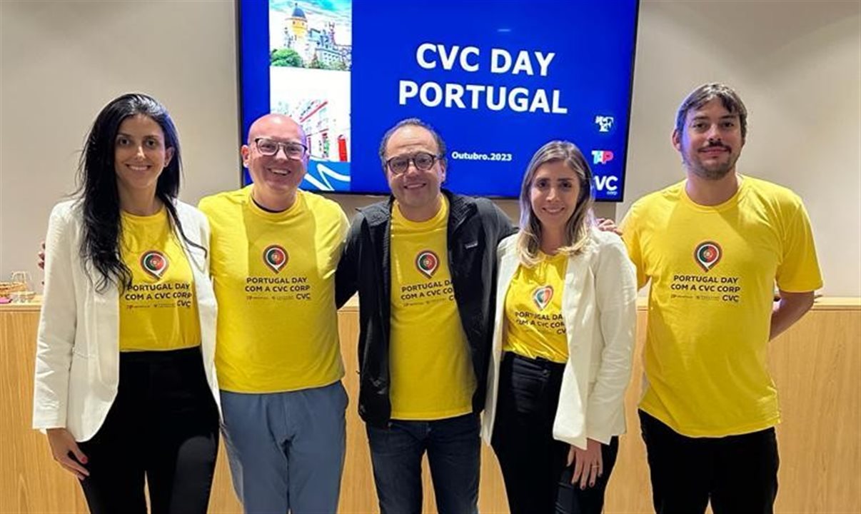 Nathalia Pacheco, Fabio Mader, Fabio Godinho, Paula Rorato e Thiago Xavier, da CVC