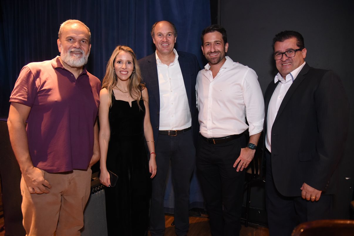 João Pin, do Lufthansa Group, Thiago Batello, da Kontik, Annette Taeuber, do Lufthansa Group, e Eduardo Vasconcellos, da Kontik