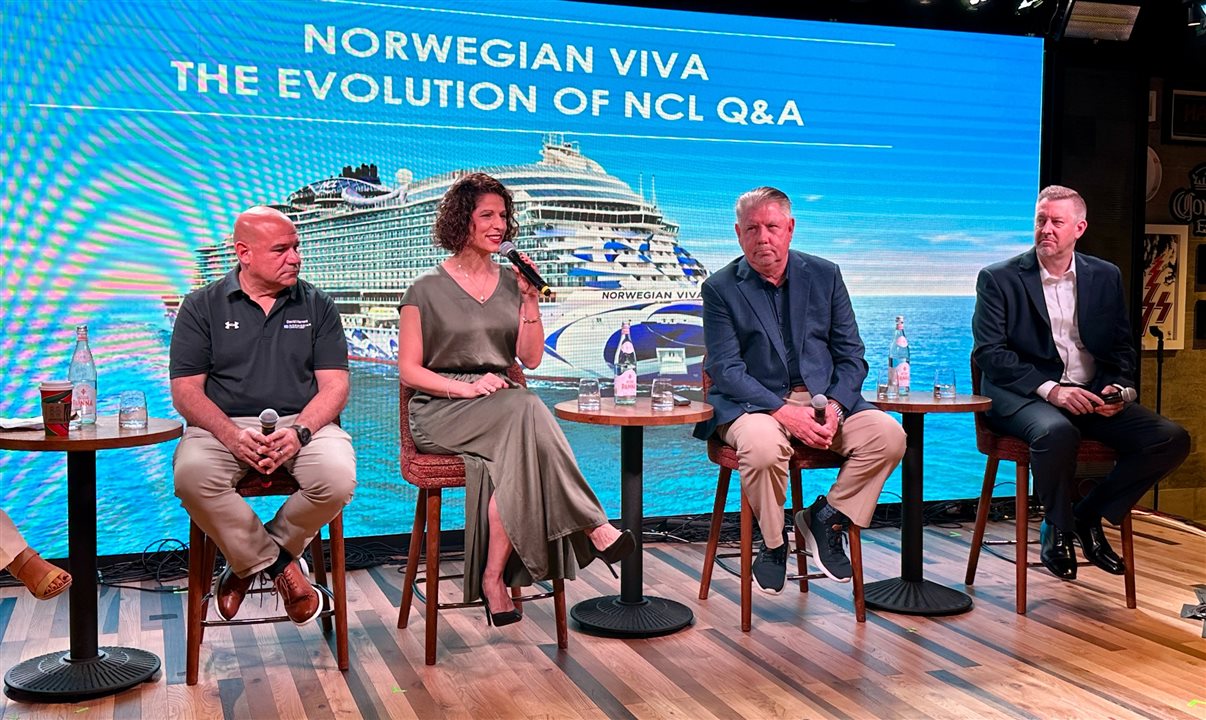 David Herrera, Julie Valeriote, Wes Cort e Chad Berkshire, da Norwegian Cruise Line