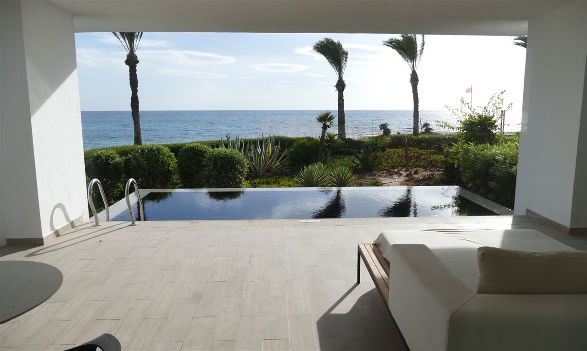 Hotel La Badira de Hammamet, na Tunísia, oferece opções de hospedagem com piscina privativa