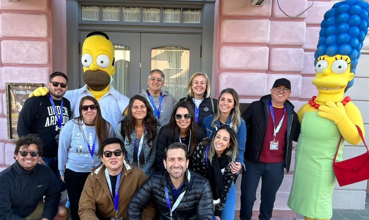 Com os Simpsons, no Universal Studios