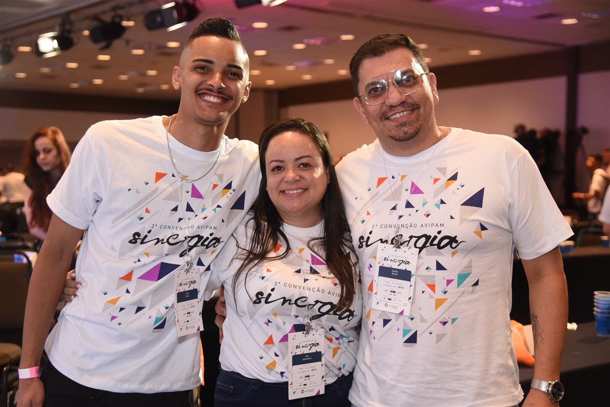 Caio Souza, Ana Damaceno e Carlos Souza