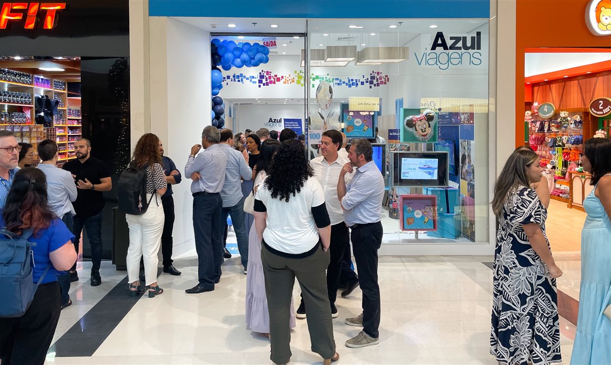Loja 100 da Azul Viagens foi inaugurada nesta quarta-feira (13), em São Paulo