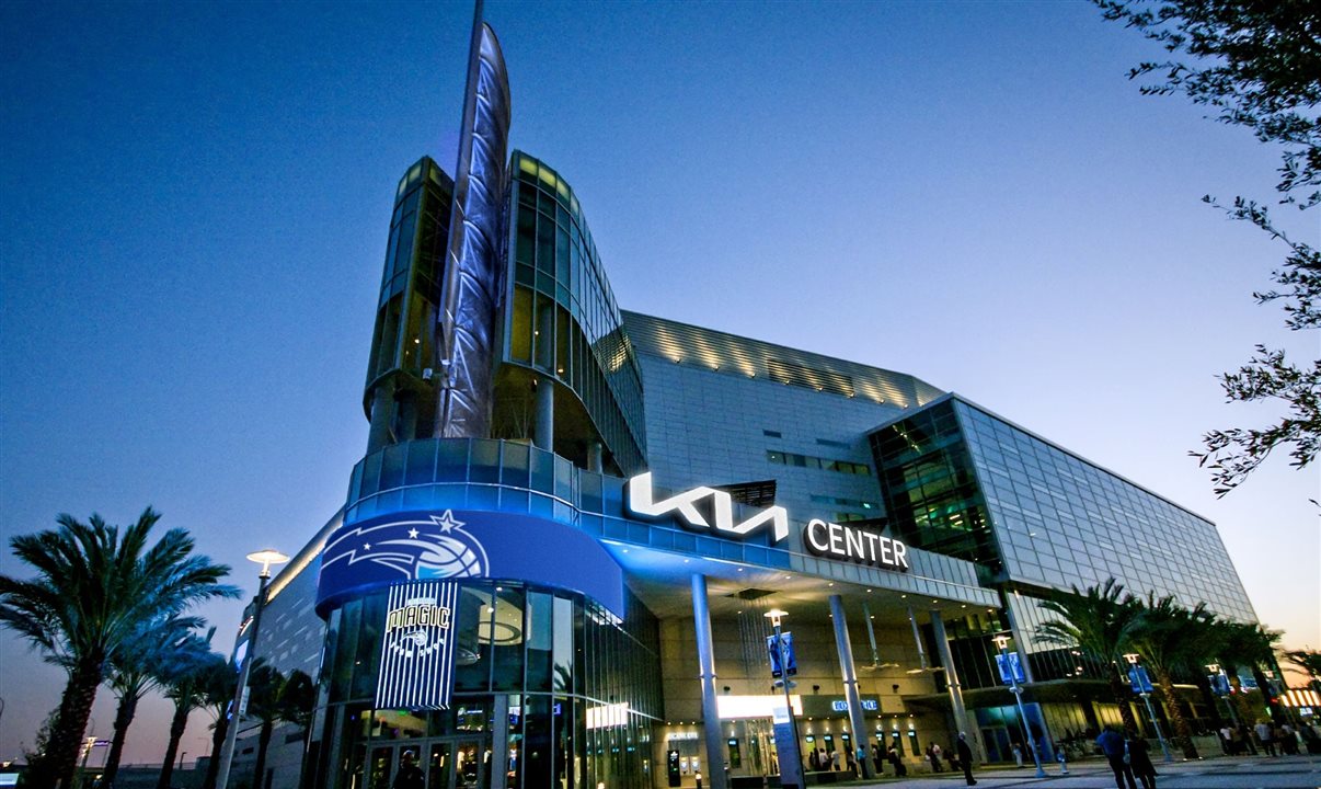 Kia Center, arena de basquete do Orlando Magic, também recebe espetáculos musicais