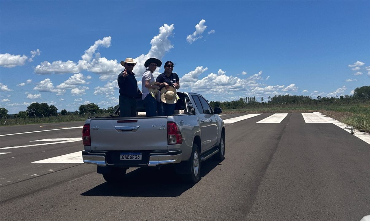 Equipe da Infra SA realizou uma série de medições no Aeroporto de Coxim