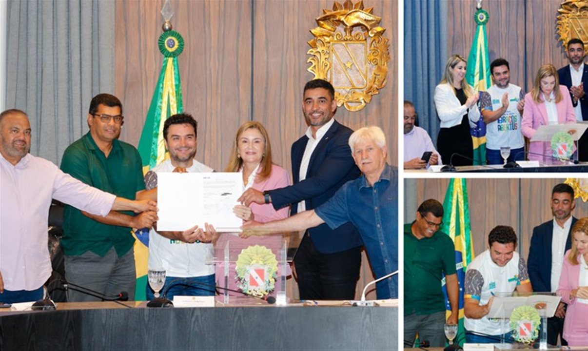 Celso Sabino assinou convênios com representantes do governo paraense