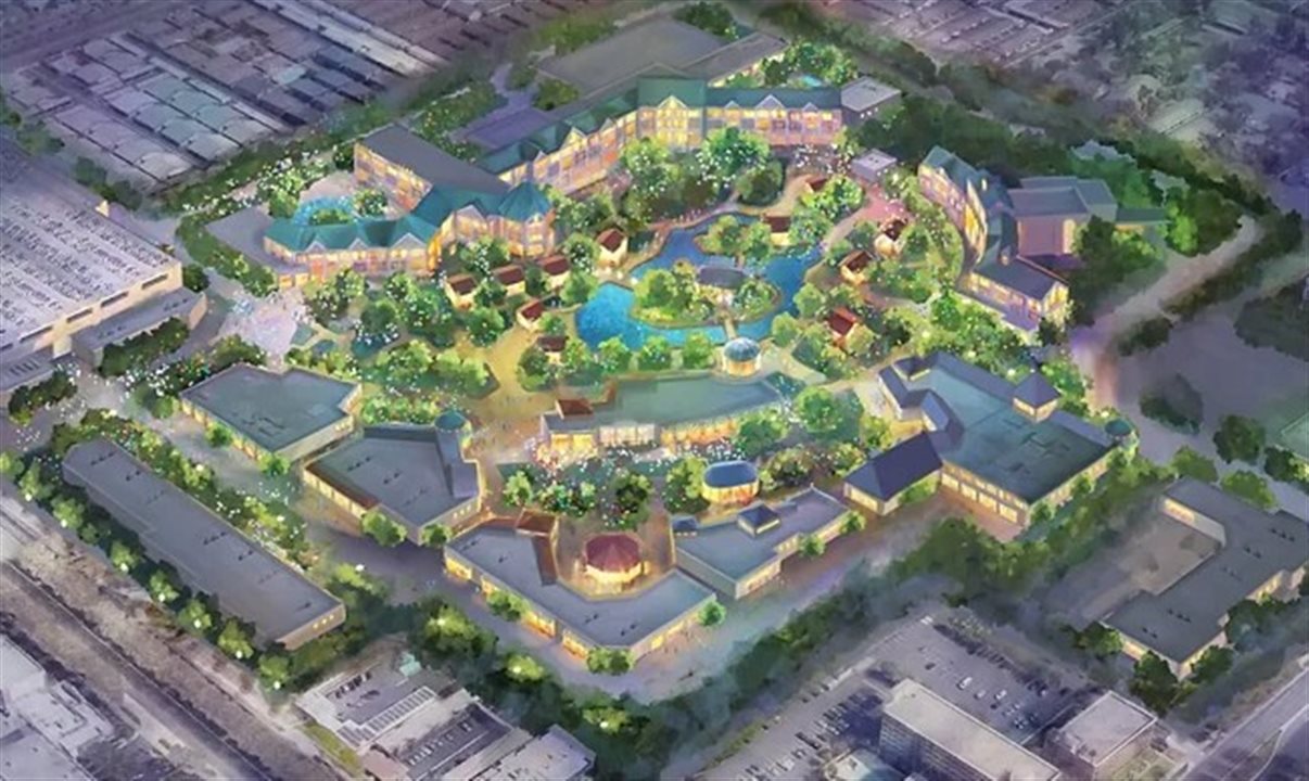 Projeção de uma das novas áreas previstas para o Disneyland Resort, na Califórnia