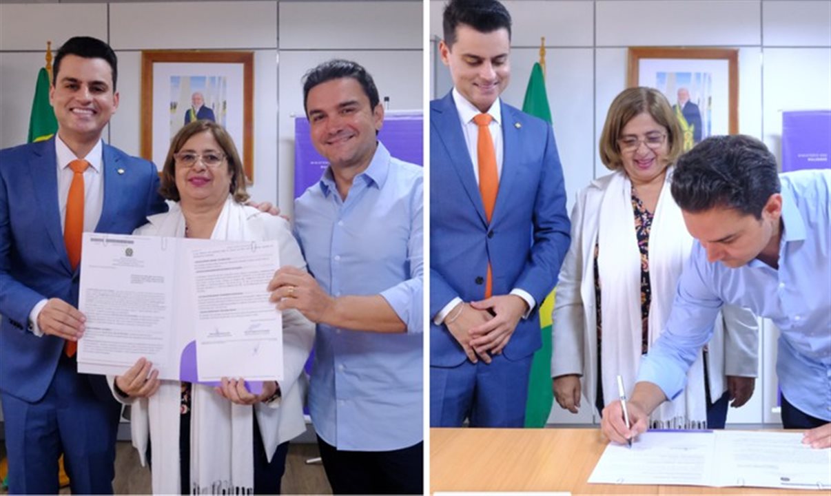Cida Gonçalves e Celso Sabino assinaram protocolo de intenções que cria a campanha 