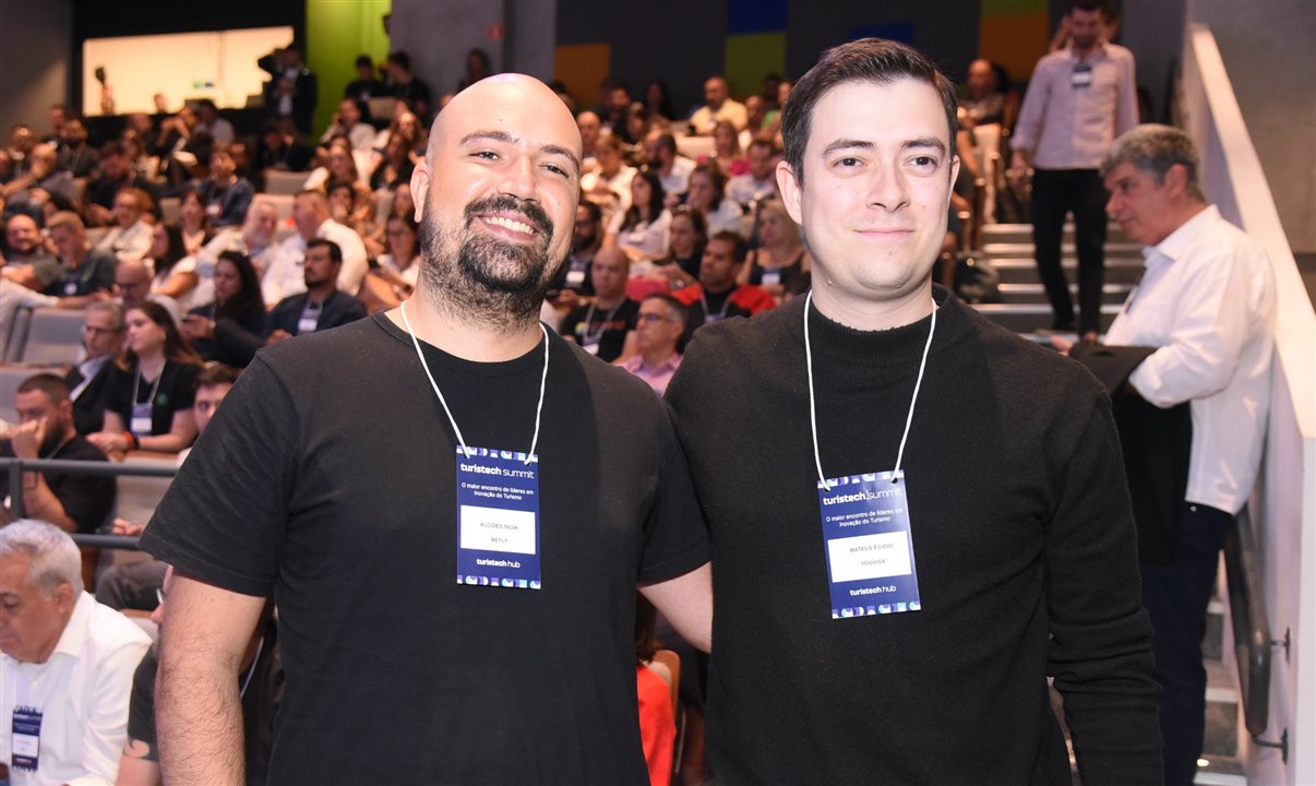 Alcides Silva, gerente de inovação e Projetos Estratégicos da BeFly, e Mateus Egídio, cofundador e CEO na YouVisa