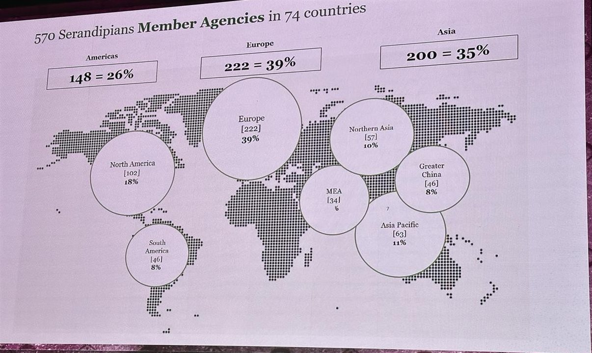 Ao todo são 570 agências membro da Serandipians ao redor do mundo