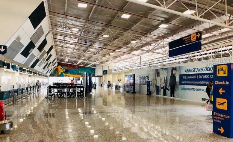 Aeroporto de Campo Grande ganhará um segundo piso no Terminal de Passageiros, ampliando sua capacidade atual