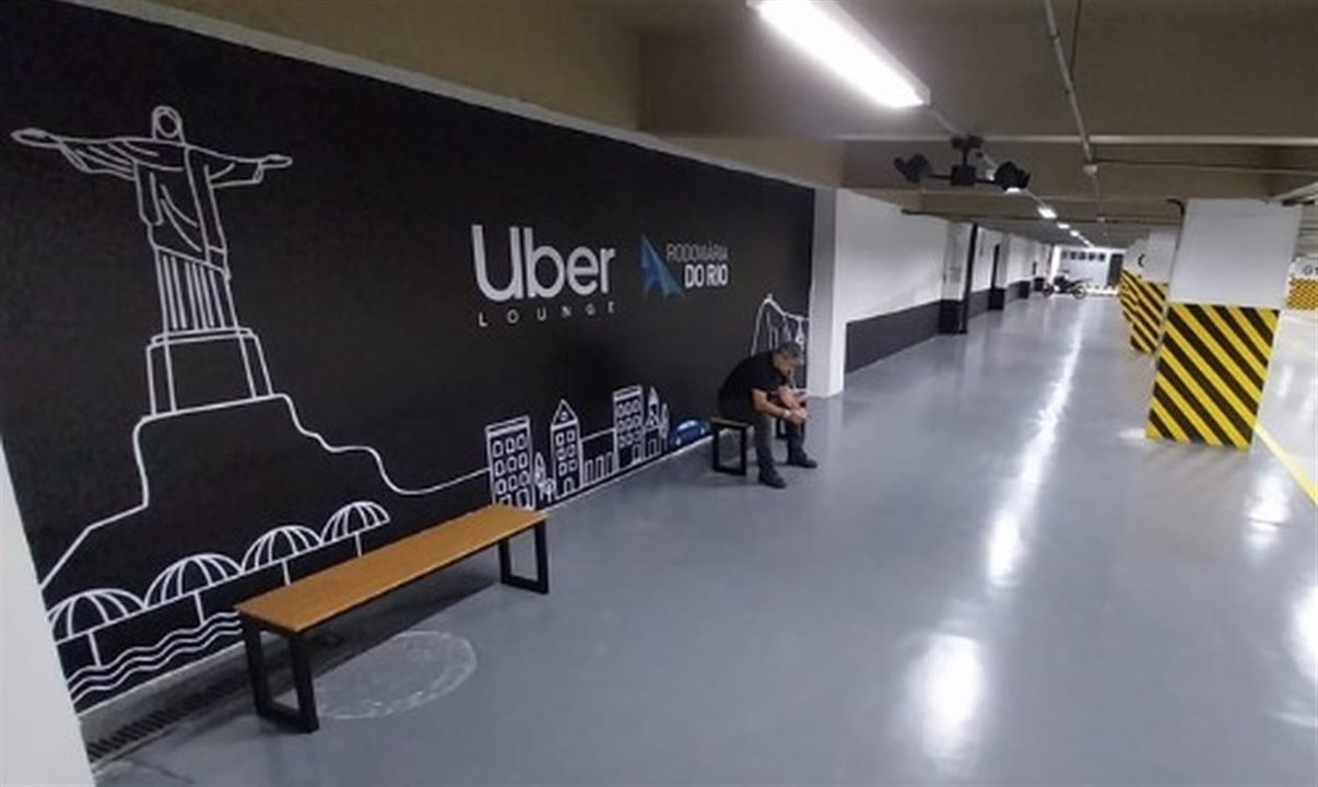 Espaço da Uber na Rodoviária do RJ passará a funcionar 100% a partir do dia 9 deste mês