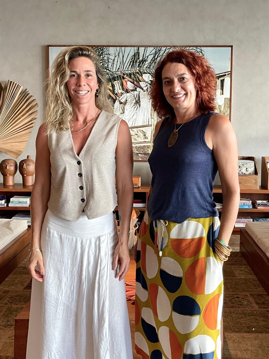 Juliana Ghiotto, CEO do Barracuda Hotel e Villas, e Simone Scorsato, CEO da BLTA