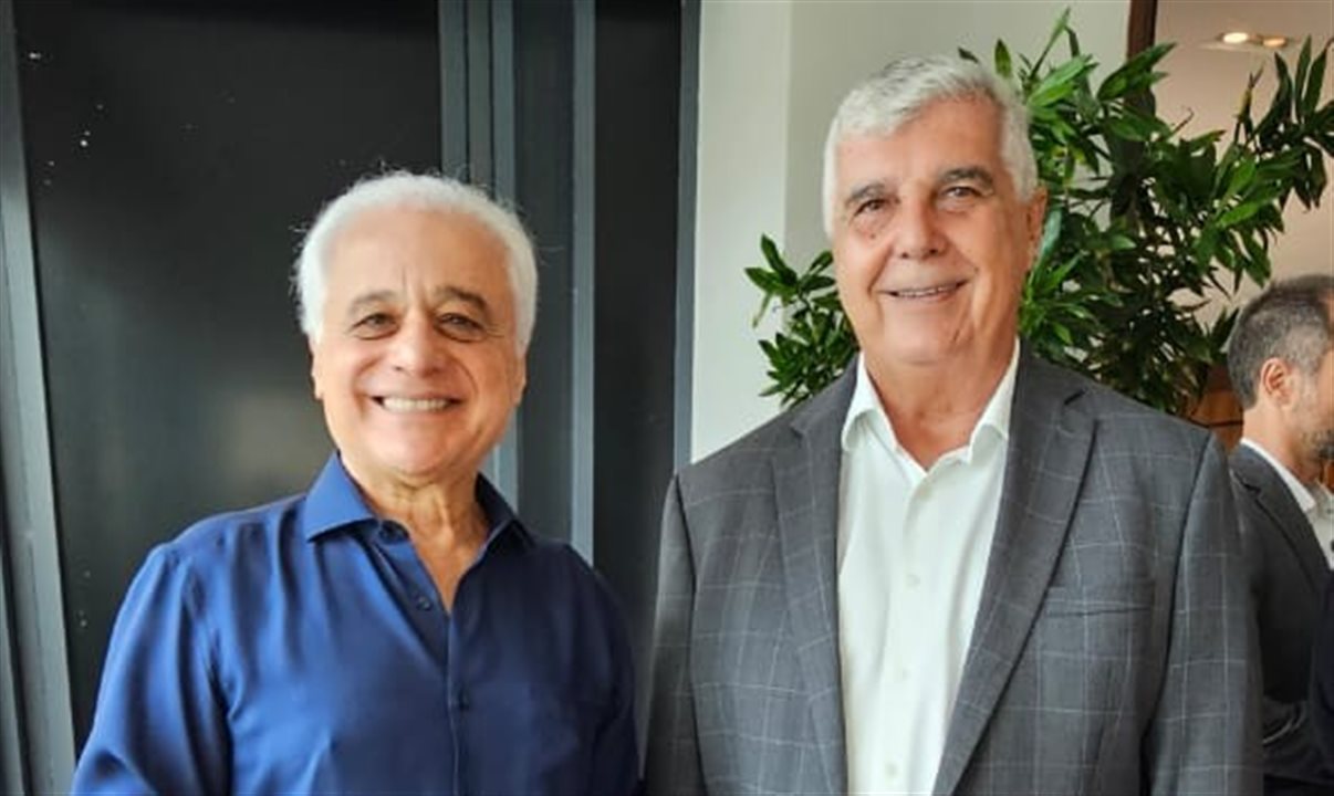 Roberto Medina, empresário responsável pelo Rock In Rio, e Alfredo Lopes, presidente do HotéisRio