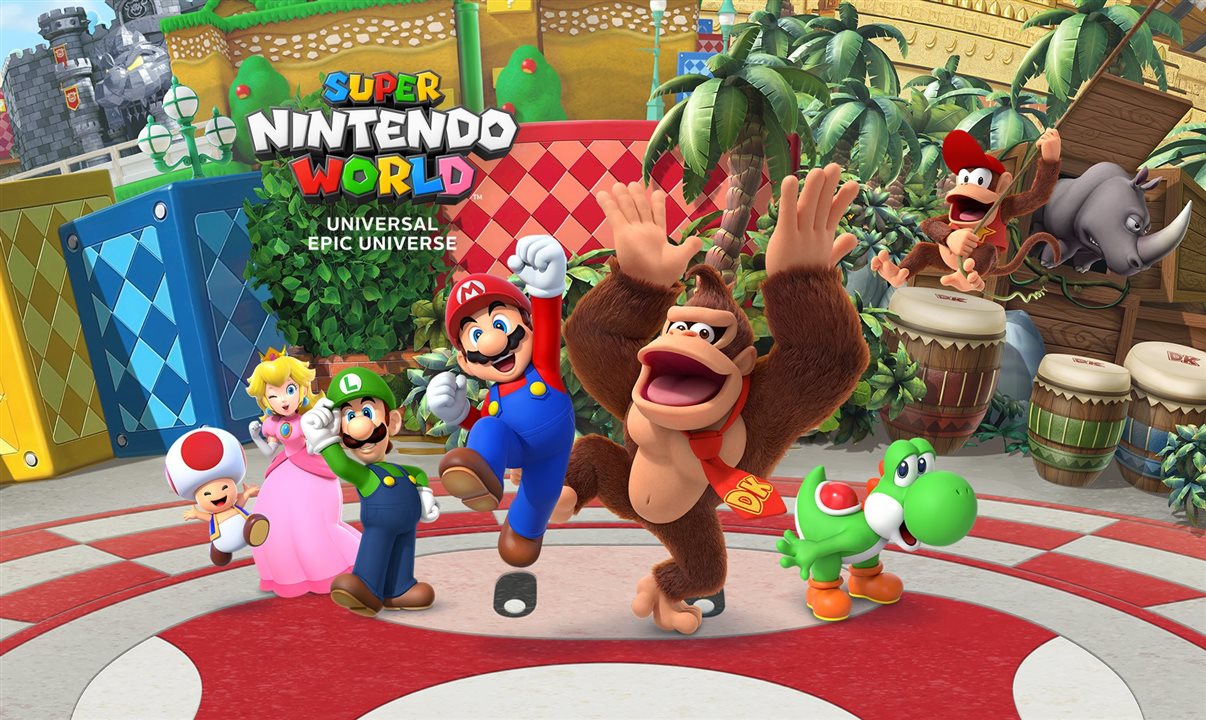 Epic Universe, com Super Nintendo World, estreia no ano que vem