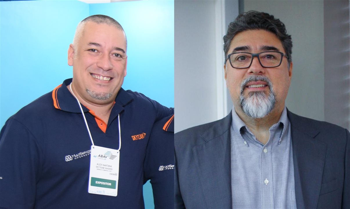 Alex Santana e Charles Silva, da SkyTeam Consolidadora, responsáveis pelos mercados de São Paulo e Rio Grande do Sul, respectivamente