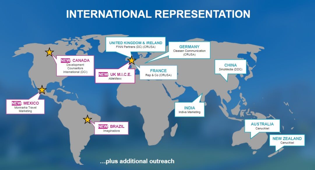 Presença de Destination DC pelo mundo