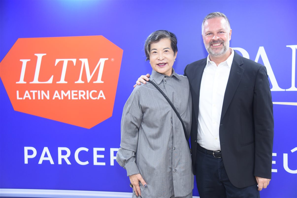 Beth Wada, do Radix, com Simon Mayle, da ILTM Latin America