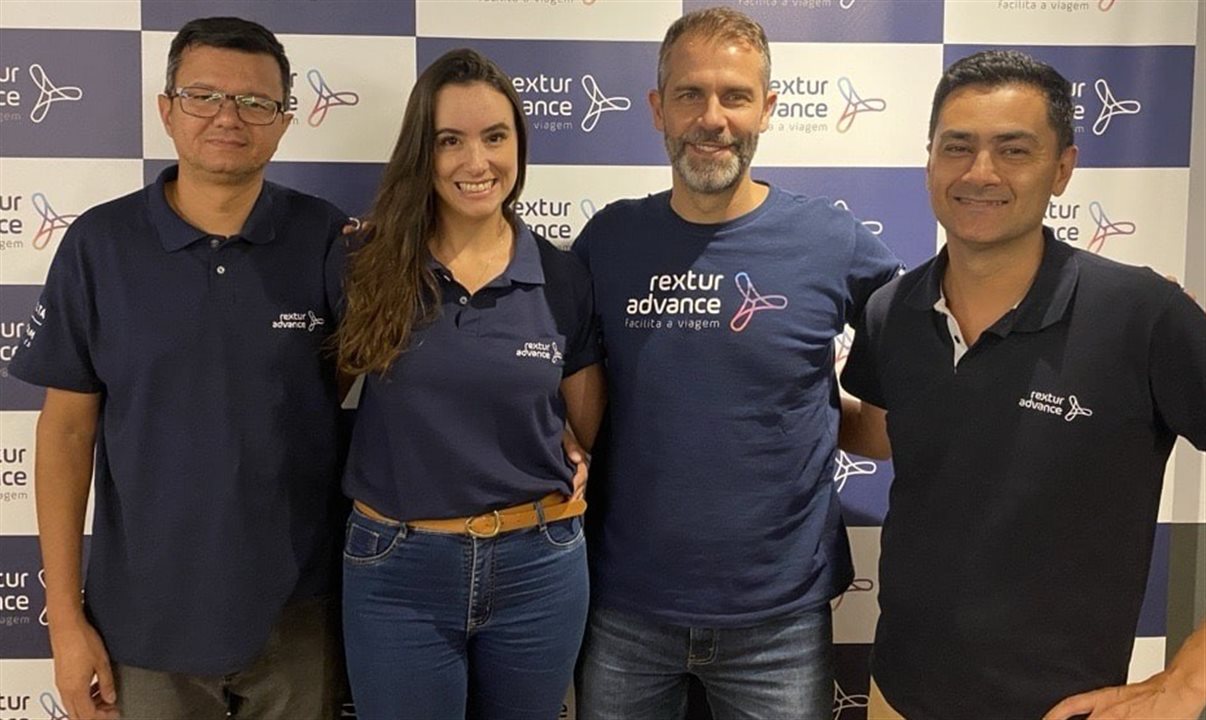 Fernando Rocha, Vera Petrich, Marvio Mansur e Marcelo Sacchitiello, da Rextur Advance