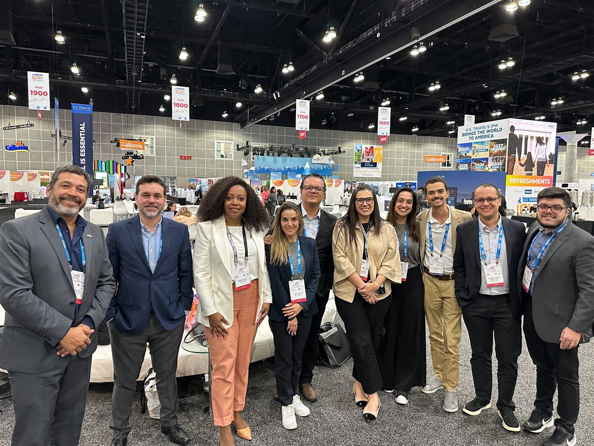 Parte da delegação brasileira no IPW 2024, em Los Angeles