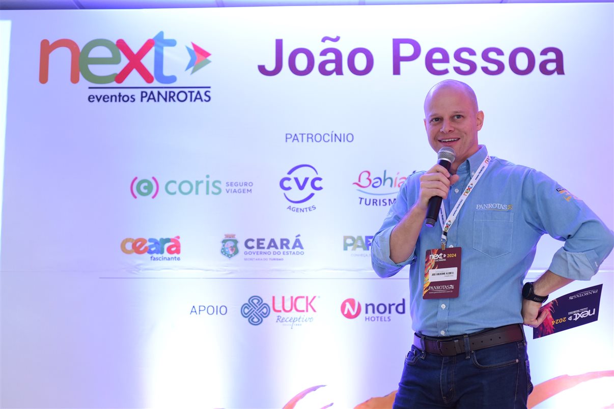 José Guilherme Alcorta, CEO da PANROTAS, apresentou insights do Fórum PANROTAS 2024 ao trade paraibano